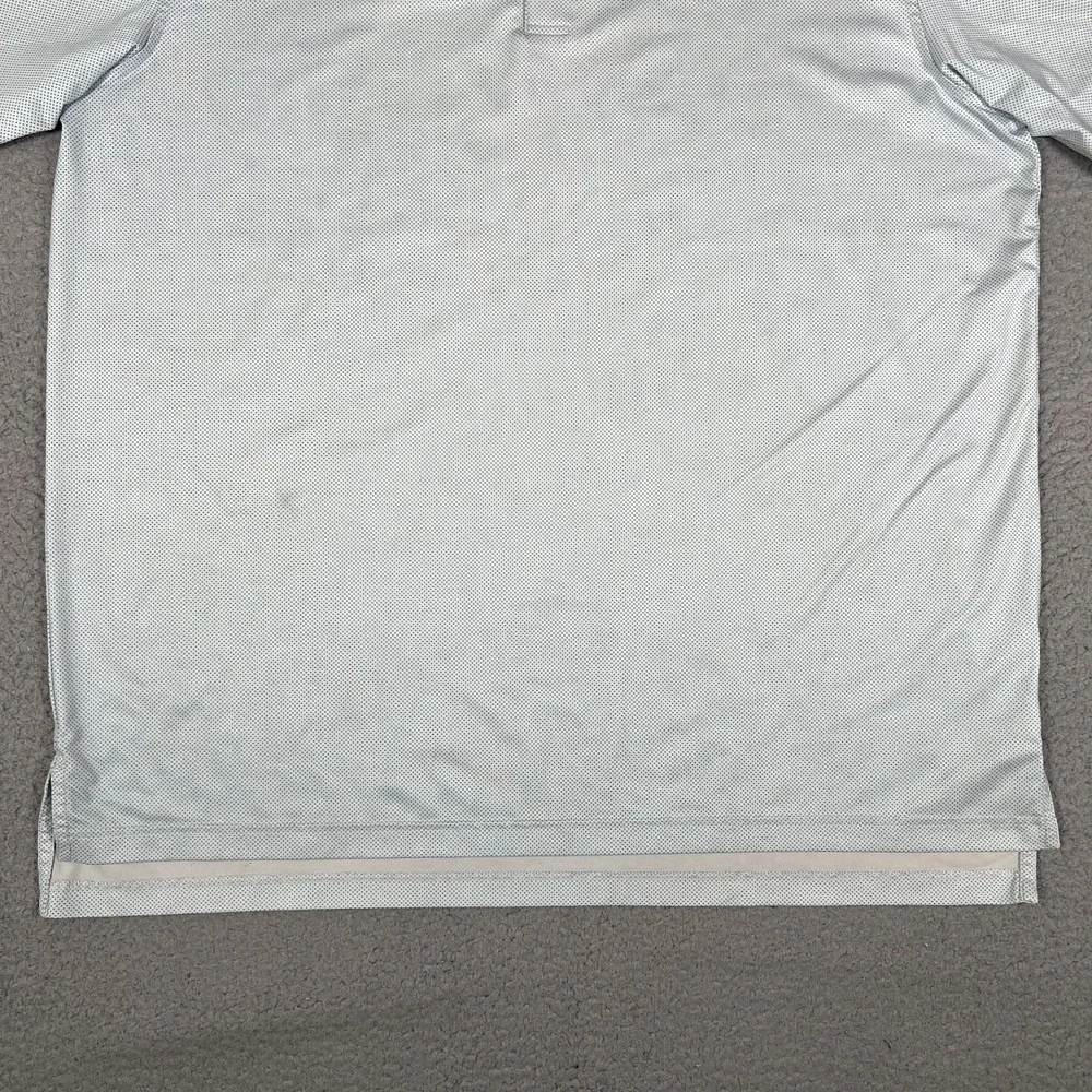 Peter‎ Millar Shirt Mens XL Blue Polka Dot Summer Comfort Golf Polo Logo Preppy